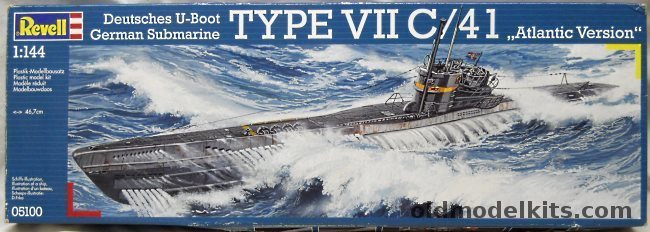 Revell 1/144 German U-Boat Type VIIC /41 Atlantic Version - U292 1 U-Flottille Brest 1944 / U318 13 Flottille Narvik Norway 1945 / U998 5 Flottille Kiel 1943 / 1004 31 Flottille Hamburg 1944, 05100 plastic model kit